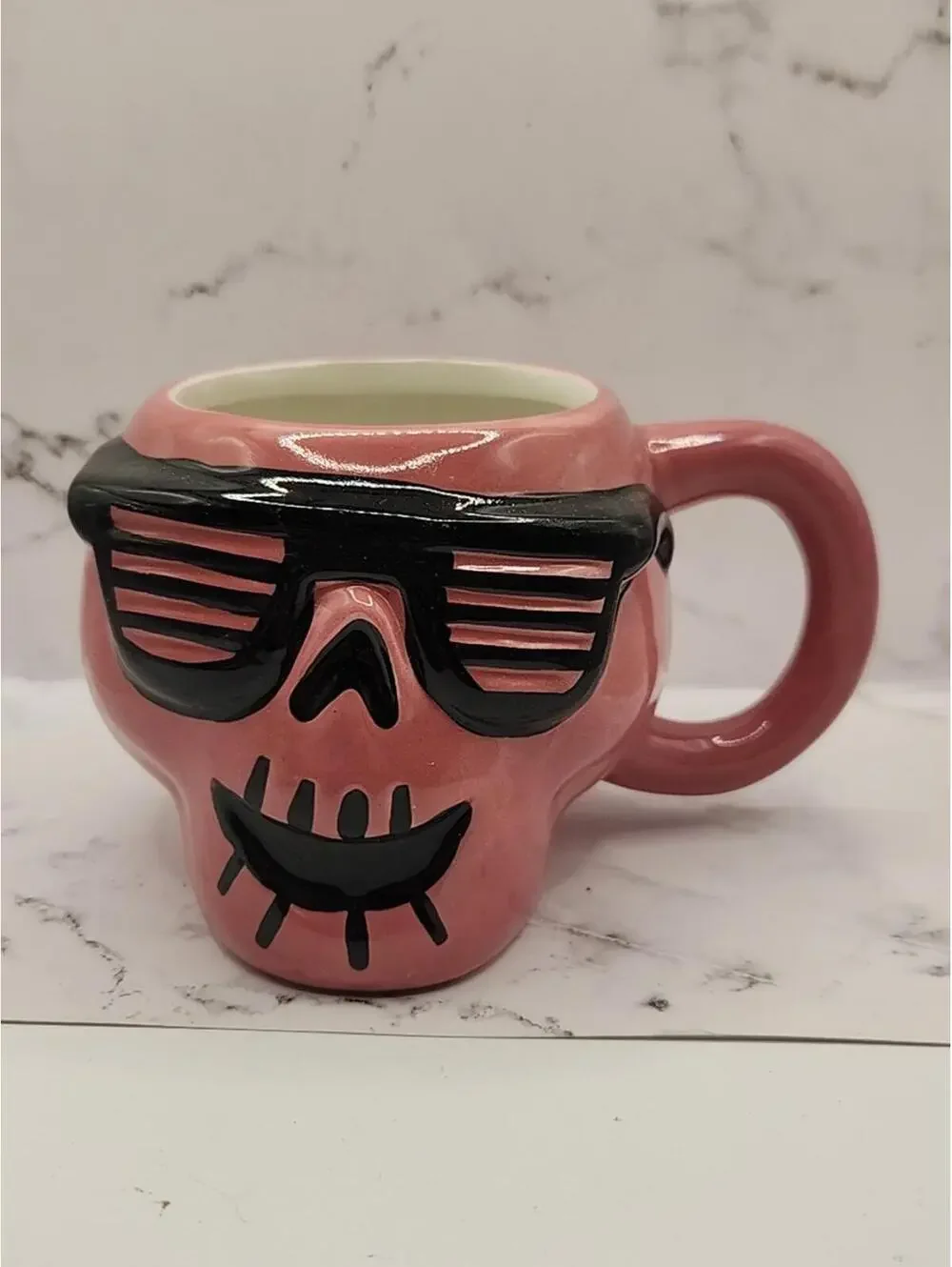Target Hyde & Eek! Pink Skull Ceramic Halloween Mug, 15 oz, Pre-Owned